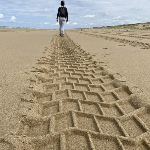 Silvia wandelen strand